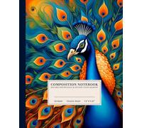 Beautiful Peacock Paradise Composition Notebook | Vibrant College-Ruled Notebook: Regal Bird of Beauty | 110 Pages | 7.5" x 9.25" | Perfect for Students, Artists, and Dreamers