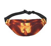 Beautiful Phoenix - Riñonera cruzada grande de moda, para viajes, casual, para niños, adecuada para deportes, correr, ciclismo, viajes, pesca