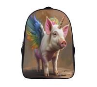 Beautiful Pig Mochila Infantil,Mochila Escolar Para Niños Mochila Escolar De Dibujos Animados En 3D Mochilas Escolares Anime Mochila 3D Estampado Mochila Bolsa De Viaje Para Niños Y Niñas 40x28x16cm