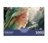 Beautiful Princess Wearing Green LCE Dress 1000 Stück Premium-Karton Puzzle Flower Girl Stressabbau Kreatives Spiel Puzzles Als Wohnaccessoires 38x26cm/1000pcs