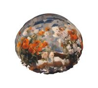 Beautiful Pylons in the Distance - Gorro de ducha con estampado completo para mujeres y hombres, reutilizable, doble capa, impermeable, duradero, transpirable