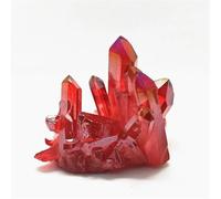 Beautiful Red Aura Crystal Titanium Quartz Cluster Ornaments (Size : 100-150g)