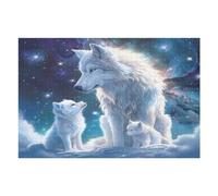 Beautiful She-Wolf Accompanied Puzzle 1000 Piezas Desafío Impossible Extremo Rompecabezas para Adultos Aliviar Estrés Decoración Hogar 3D Maquetas Construir 1000 PCS