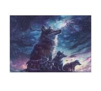 Beautiful She-Wolf Accompanied Puzzle 300 Piezas Desafío Intelectual 3D Rompecabezas para Hombres Y Mujeres Obra De Arte Colorido Decoración Hogar 300 PCS