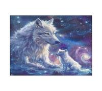 Beautiful She-Wolf Accompanied Puzzle 500 Piezas 3D Creativo Detallado Rompecabezas para Hombres Y Mujeres Decoración Hogar Moderno Construir Maquetas 500 PCS