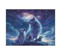 Beautiful She-Wolf Accompanied Puzzle 500 Piezas Educativo Construir 3D Rompecabezas para Familia Maquetas Educativas Desafío Intelectual Decoración Hogar 500 PCS