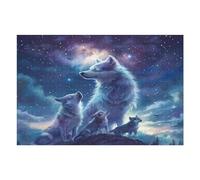Beautiful She-Wolf Accompanied Puzzles 1000 Piezas Desafío Nivel Difícil Rompecabezas para Adultos Aliviar Estrés Decoración Hogar DIY Moderno Portátil 1000 PCS