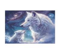 Beautiful She-Wolf Accompanied Puzzles 1000 Piezas DIY Creativo Rompecabezas Familiar para Toda La Familia Juguete Educativo Aliviar Estrés Decorativo 1000 PCS