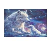Beautiful She-Wolf Accompanied Puzzles 1000 Piezas DIY Creativo Rompecabezas Familiar para Toda La Familia Juguete Educativo Aliviar Estrés Decorativo 1000 PCS