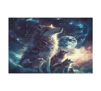 Beautiful She-Wolf Accompanied Puzzles 1000 Piezas Maquetas Educativas 3D Rompecabezas para Familia Construir DIY Aliviar Estrés Decoración Hogar 1000 PCS