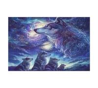 Beautiful She-Wolf Accompanied Puzzles 1000 Piezas Maquetas Educativas 3D Rompecabezas para Familia Construir DIY Aliviar Estrés Decoración Hogar 1000 PCS