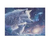Beautiful She-Wolf Accompanied Puzzles 300 Piezas DIY Creativo Rompecabezas Familiar para Toda La Familia Juguete Educativo Aliviar Estrés Decorativo 300 PCS