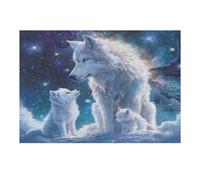 Beautiful She-Wolf Accompanied Puzzles 300 Piezas Moderno Decorativo Rompecabezas Familiar para Hombres Y Mujeres Aliviar Estrés Maquetas Construir 300 PCS