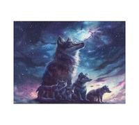 Beautiful She-Wolf Accompanied Puzzles 500 Piezas Aliviar Estrés Familiar Rompecabezas para Adultos Desafío Intelectual 3D DIY Creativo Decorativo 500 PCS
