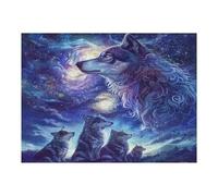 Beautiful She-Wolf Accompanied Puzzles 500 Piezas Maquetas 3D Educativas Profesionales Rompecabezas para Familia Construir DIY Moderno Aliviar Estrés Decoración 500 PCS