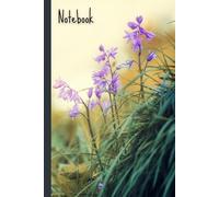 Beautiful tiny purple wild flowers notebook: Ideal paperback for adults, teens and kids ,use in school , college , do homework , take note, journaling or others ,wide ruled 6x9 inc.,100 pages