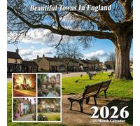 Beautiful Towns In England 2026 Calendar: Cobblestone charm and countryside stillness through the seasons
