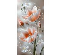 Beautiful Tulips Diamond Art Kits,5D Diamond Painting Kits for Adults,DIY Full Square Drill diamond painting kits For Beginners Rhinestone Embroidery Picture Art for Home Decor 30x70 cm