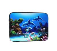 Beautiful Underwater World Dolphins Coral Printed - Funda para portátil de 17 pulgadas, adecuada para viajes y viajes de negocios