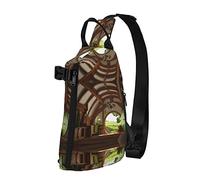 Beautiful Village Beauty Beach Diagonally Sling Bag, Crossbody Sling Backpack Shoulder Chest Bag para Mujeres Hombres, Travel Hiking Daypack