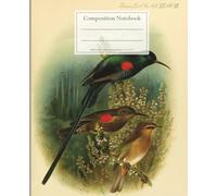 Beautiful Vintage Birds composition notebook: Perfect gift for adults and childrens