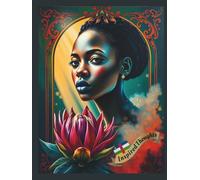 Beautiful Woman from Central African Republic with King Protea Flower & Flag, Dot Grid Journal