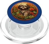Beautiful Womens Girls Floral Art Shih Tzu Dog Lover PopSockets PopGrip para MagSafe