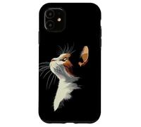 Beautiful Womens Girls Illustration Art Calico Cat Lover Carcasa para iPhone 11