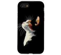 Beautiful Womens Girls Illustration Art Calico Cat Lover Carcasa para iPhone SE (2020) / 7/8