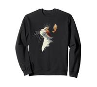 Beautiful Womens Girls Illustration Art Calico Cat Lover Sudadera