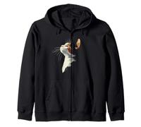 Beautiful Womens Girls Illustration Art Calico Cat Lover Sudadera con Capucha