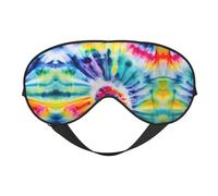 Beautiful World - Máscara de dormir unisex con estampado de tribu arcoíris de doble cara, ideal para un sueño profundo y cuidado de la piel
