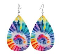 Beautiful World Rainbow Tribe - Pendientes navideños para mujer, aretes de gota de estrella festiva, joyería colgante elegante para celebraciones, One Size, Cuero