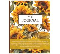 Beautiful Yellow Sunflower Christian Journal for Women Psalm 18:1-3 KJV Scripture Verses/Inspirational Journal, 200 pages wide ruled for Note taking/Journaling/Christian Gift