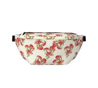 BeautifulCarnations - Riñonera grande para mujeres y hombres, bolsa cruzada de viaje con flores para mujer, moderna, riñonera para mujeres y hombres, riñonera para mujer con correa ajustable