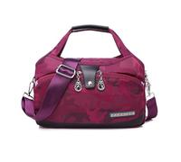 Beautifuldeer Bolso de mano antirrobo para mujer, bolso cruzado impermeable, bolsa de viaje ligera, bolsa de mensajero Oxford de gran capacidad para viajes y uso diario, Camuflaje rosa rojo