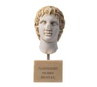 BeautifulGreekStatues Alejandro Magno de Macedonia Busto Tono Dorado Estatua Griega Figura 22cm