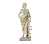 BeautifulGreekStatues Asclepio Estatua De Alabastro Dios Griego Antiguo De La Medicina Copia del Museo Tono Dorado 23cm
