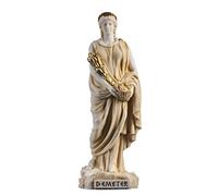 BeautifulGreekStatues Demeter Diosa de la Cosecha y la Agricultura Estatua de Alabastro Tono Dorado 20,6 cm