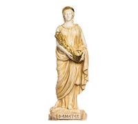 BeautifulGreekStatues Demeter - Estatua de alabastro de la diosa de la cosecha y la agricultura, tono dorado, 33 cm