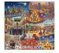 Beautifully hand-drawn coloring book that brings to life the vibrant and exciting festivals of Spain: A Cultural Coloring Book of Spanish Festivals, Traditions, and Celebrations for Kids and Adults