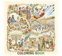 Beautifully hand-drawn coloring book that explores the rich and meaningful festivals of Israel: Israel Festivals Coloring Book for Kids & Adults: ... Traditions, Middle Eastern Travel Line Art