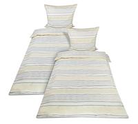 Beautissu 2 Juegos de Ropa de Cama de Franela 100% algodón Cremallera | 155x220cm beis 2 fundas de almohada 80x80cm y 2 nórdicas sábanas piezas invierno Viola