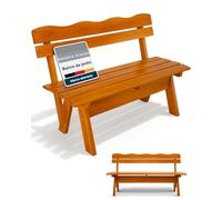 Beautissu Banco jardín Exterior Madera Resistente a la Intemperie 2 plazas | 120cm RD robusto durable lacado al aire libre para balcón terraza conservatorio patio Tromsö