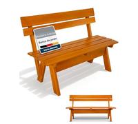 Beautissu Banco jardín Exterior Madera Resistente a la Intemperie 2 plazas