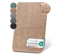 Beautissu BeauMare FL Alfombrilla Baño Antideslizante y Absorbente 100x60 cm - Alfombra Óptica Shaggy Adecuada para Suelo Radiante - Alfombrilla de Baño Natural Mullida para Ducha, Bañera e Inodoro