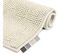 Beautissu BeauMare WR Alfombrilla Baño Antideslizante y Absorbente 80x50 cm - Alfombra Chenilla Adecuada para Suelo Radiante - Alfombrilla de Baño Natural Mullida para Ducha, Bañera e Inodoro