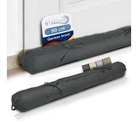 Beautissu Burlete de Puerta con asa de Transporte para Ventanas | 90x10cm Antracita Tapón de protección contra el aire fresco para puertas de entrada protector aislante corrientes Viento