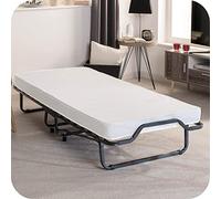 Beautissu Cama Plegable 90x200 cm - Mueble Cama adatible Invitados Foldable Bed - Camas Plegables colchón de Espuma portatil Estructura metálica - Ideal para una invitado
