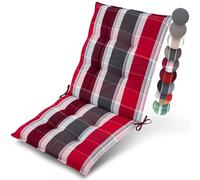 Beautissu cojín Silla jardín con Respaldo bajo Antideslizante Exterior